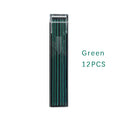 Boxed set of twelve 0.5mm HB mechanical pencil refills with erasers in rainbow colours