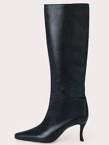 Women's square toe cowboy boots in microfiber, shown in multiple colour options.
