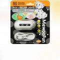 Pet luminous collar with hanging lamp ring in four colour options: fresh pink, delicate grey, cure green, caramel mocha