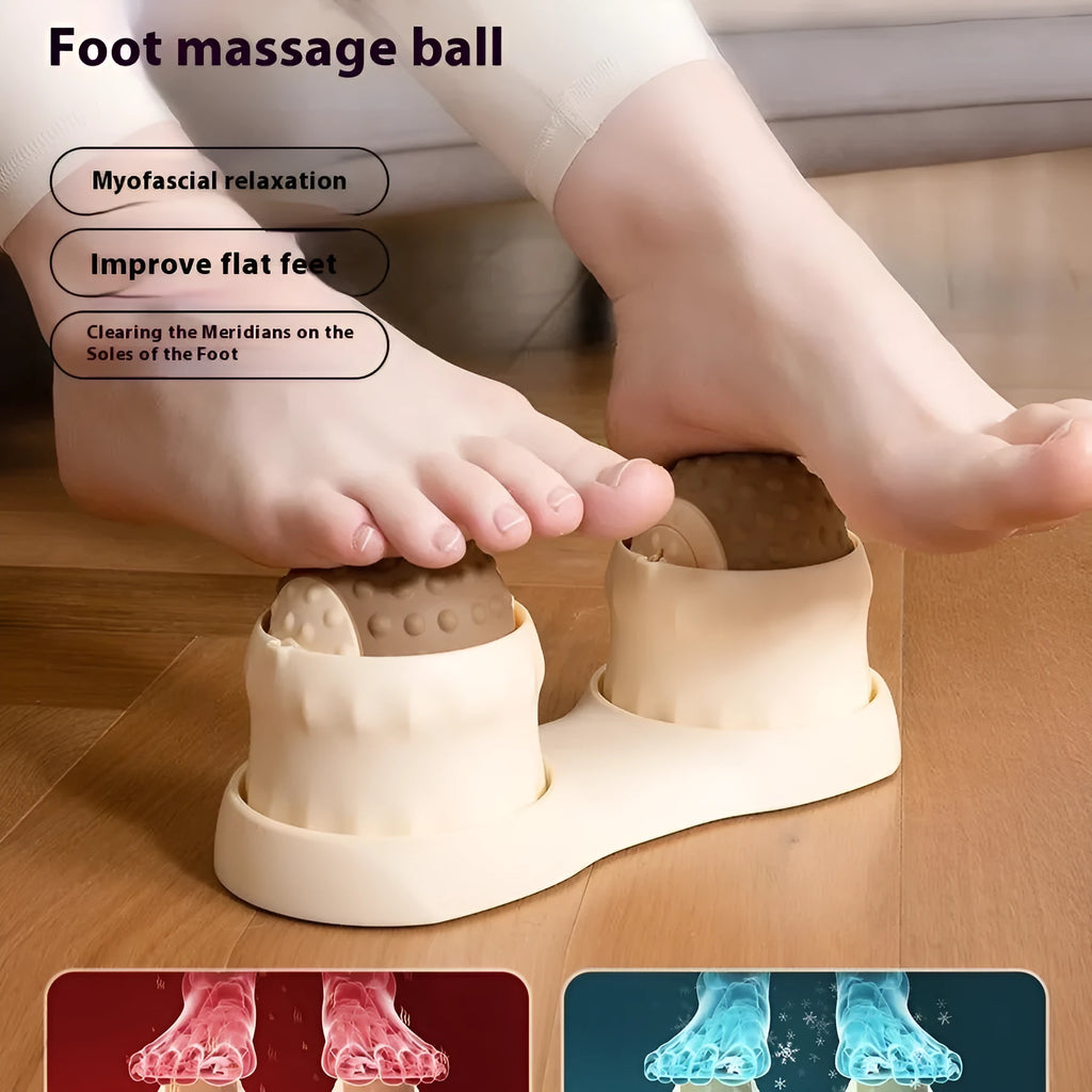 Massage ball set for cold and hot compress therapy in oil fruit green and caramel mocha colours