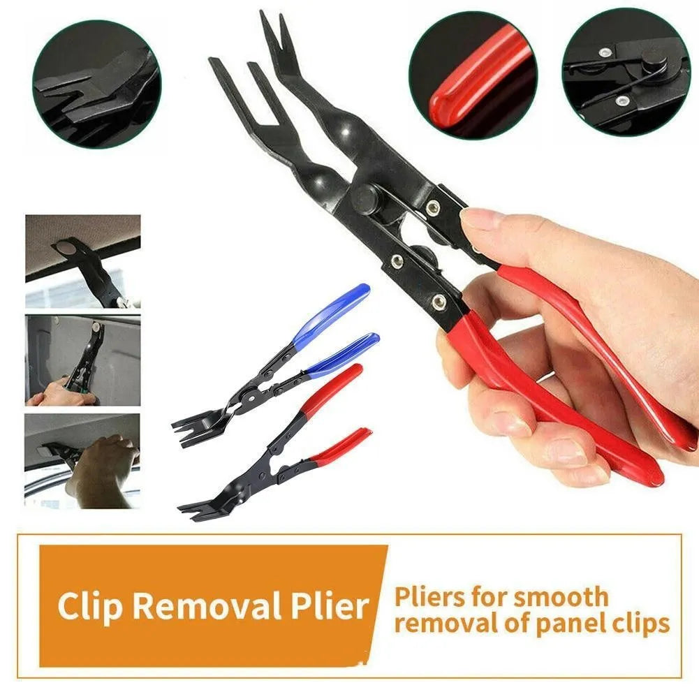 Blue-handled car panel removal pliers with 240mm length and steel construction