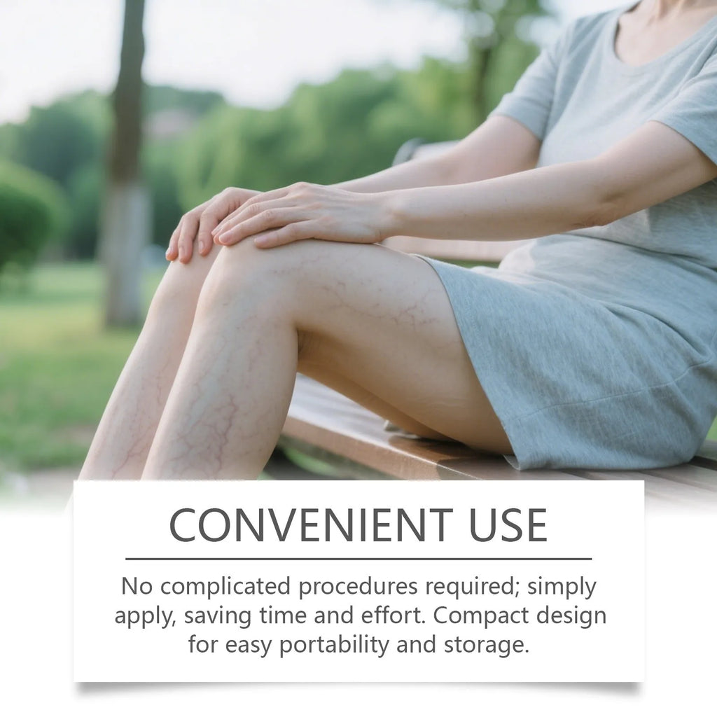 Leg care patch kit with 12 pieces containing plant ingredients for nourishment and massage