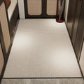 Linen doormat in solid colour at 60x90cm, available in gray, black, or brown options