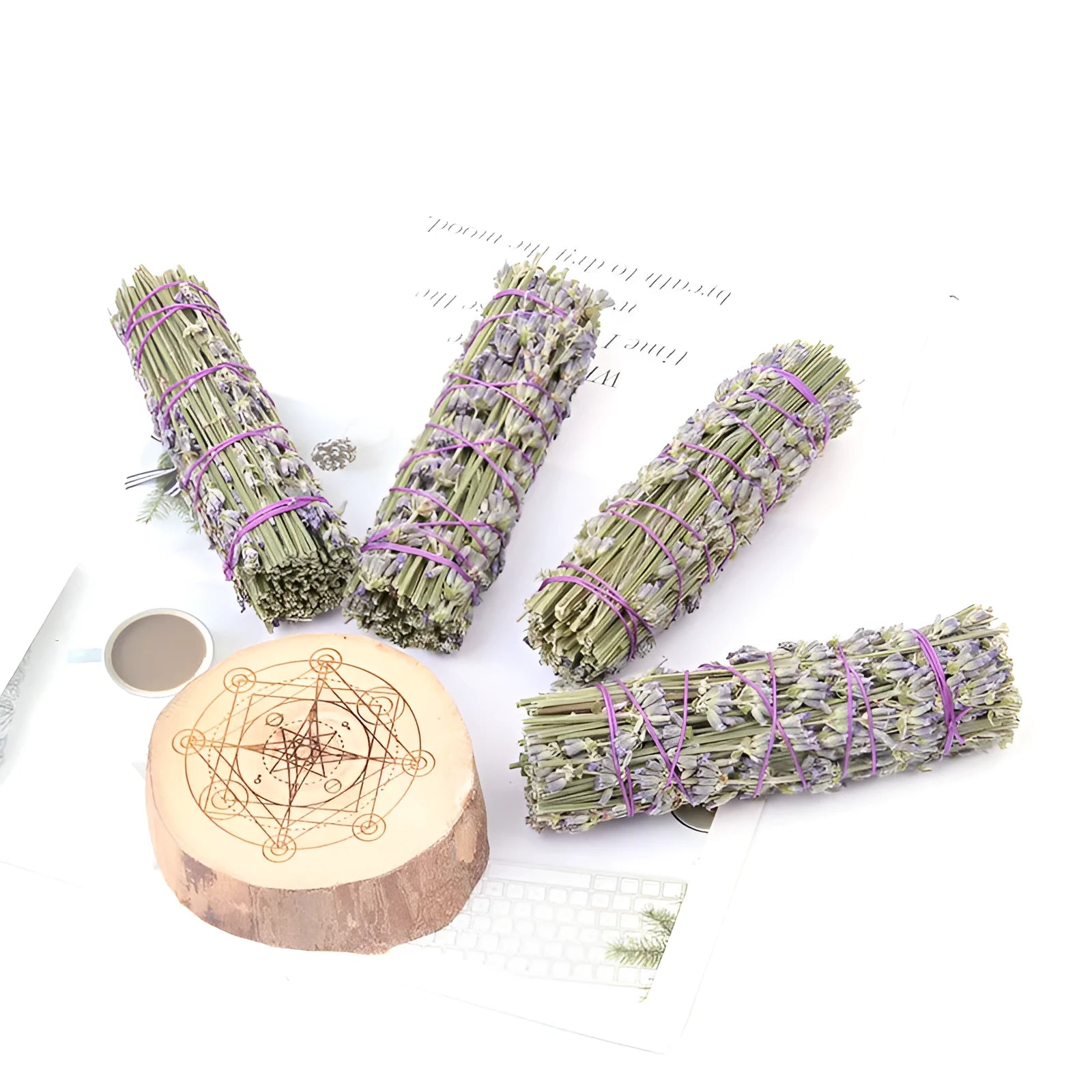4 inch natural dried flower aromatherapy stick with lavender scent for air freshening