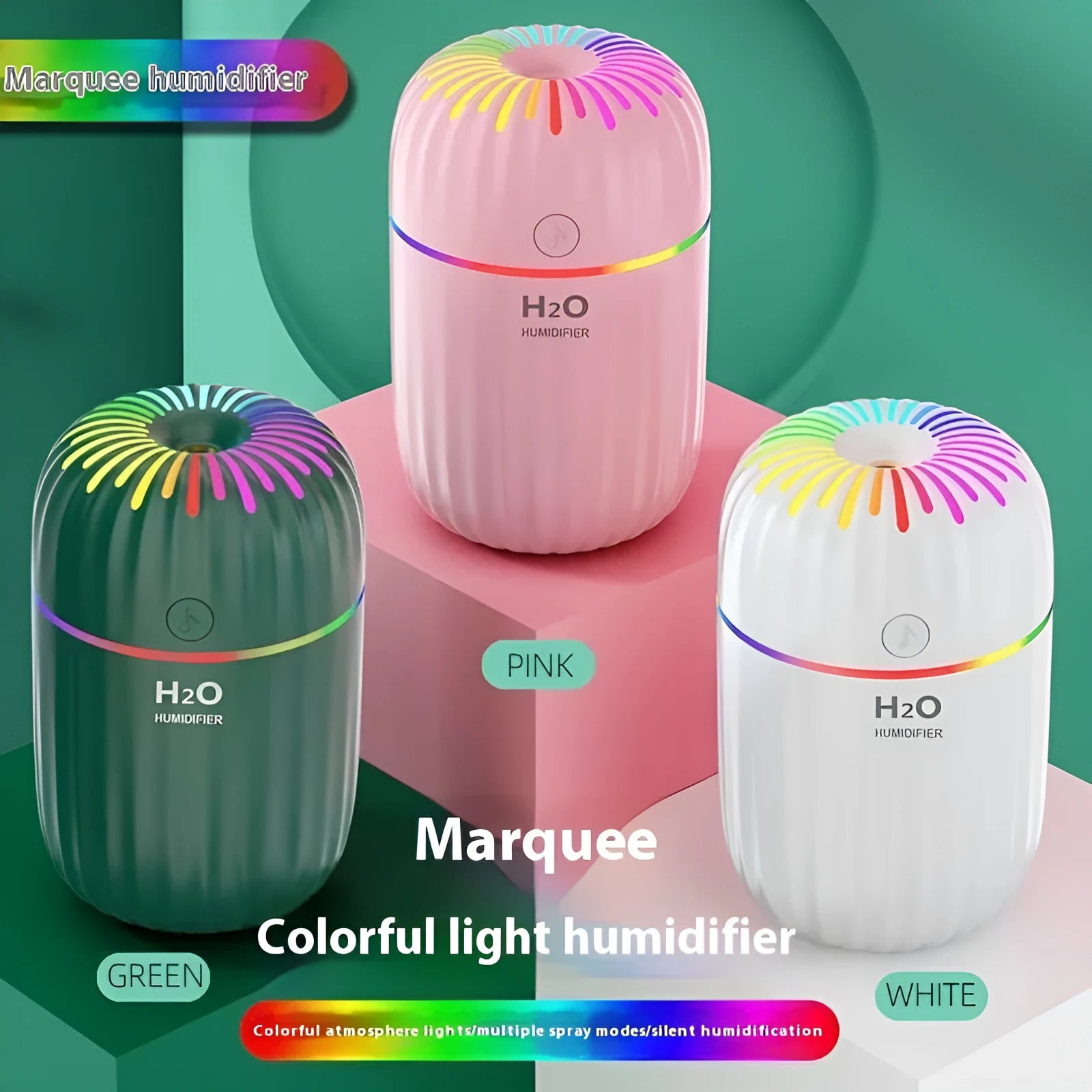 Small green animal-shaped USB aromatherapy humidifier with compact plastic build.