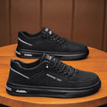Men's low-top casual shoes in khaki with a round toe, flat rubber sole, and artificial PU upper.