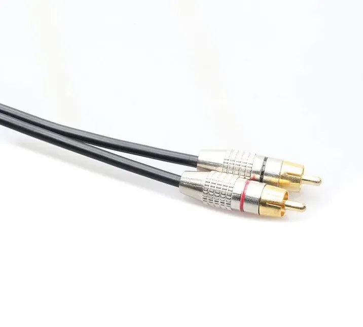 2rca double RCA audio cable black two-to-two fever signal line with connectors