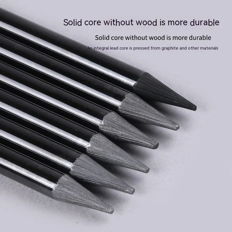 Graphite and carbonized drawing pencil set on a suction card, showing wooden-shell pencils.