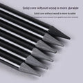 Graphite and carbonized drawing pencil set on a suction card, showing wooden-shell pencils.