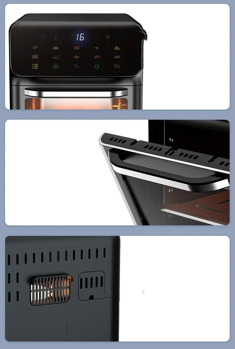 Visual intelligent automatic air fryer in FD-1015B colour with 6L capacity and plastic body