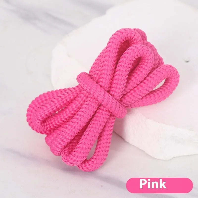 Oval elastic shoelace adapter ropes in various colours on a white background.