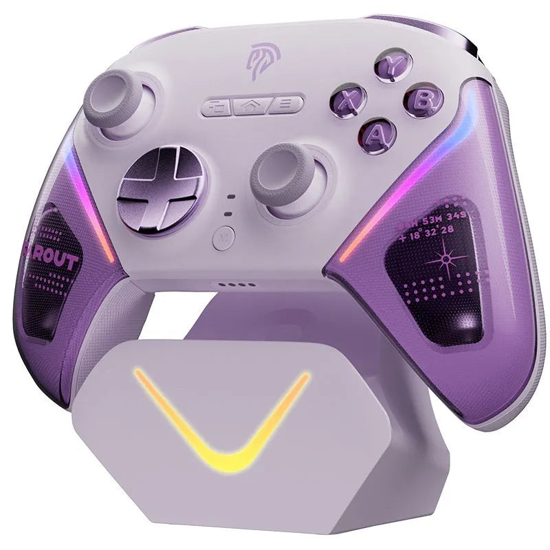 Rocker Smart Dual Trigger Game Controller with charging base in black, green or purple colour