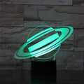 Nine planets series 3D small night light touch colour changing table lamp with black base and USB cable