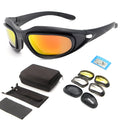 Tactical polarized sunglasses with sports full-rim frame for outdoor cycling
