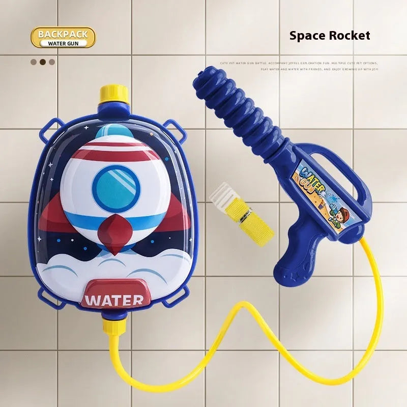 Children's plastic backpack water gun 1500ml capacity in cute dinosaur colour