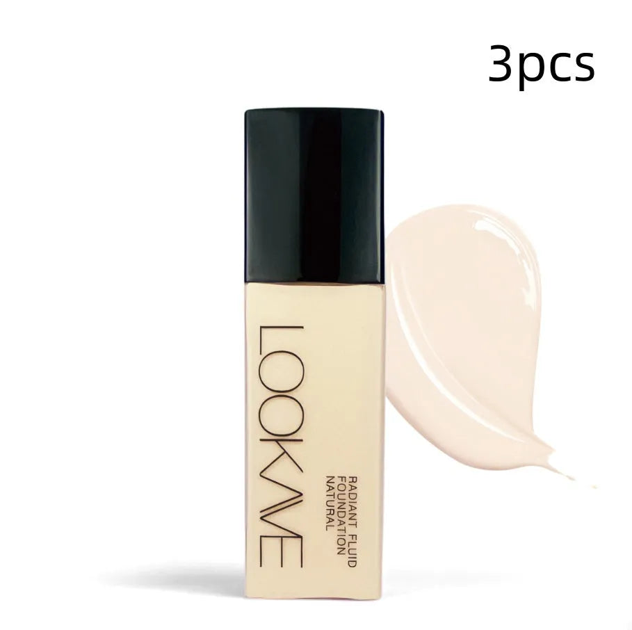 LOOKAVE Matte Liquid Foundation bottle in Ivory White shade, 21c net content.