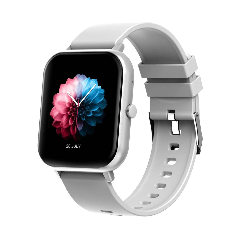 Smart watch with heart rate monitor and AI voice assistant in multiple colour options