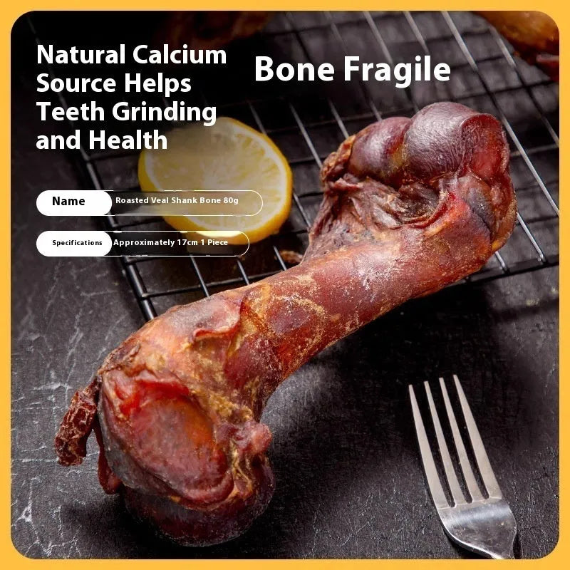 Large size pet molar rod chew toy for dogs with roasted ox bone flavour for dental cleaning and training
