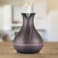 Simplicity 400ml ultrasonic essential oil diffuser with 7 colour LED lights in dark wood finish