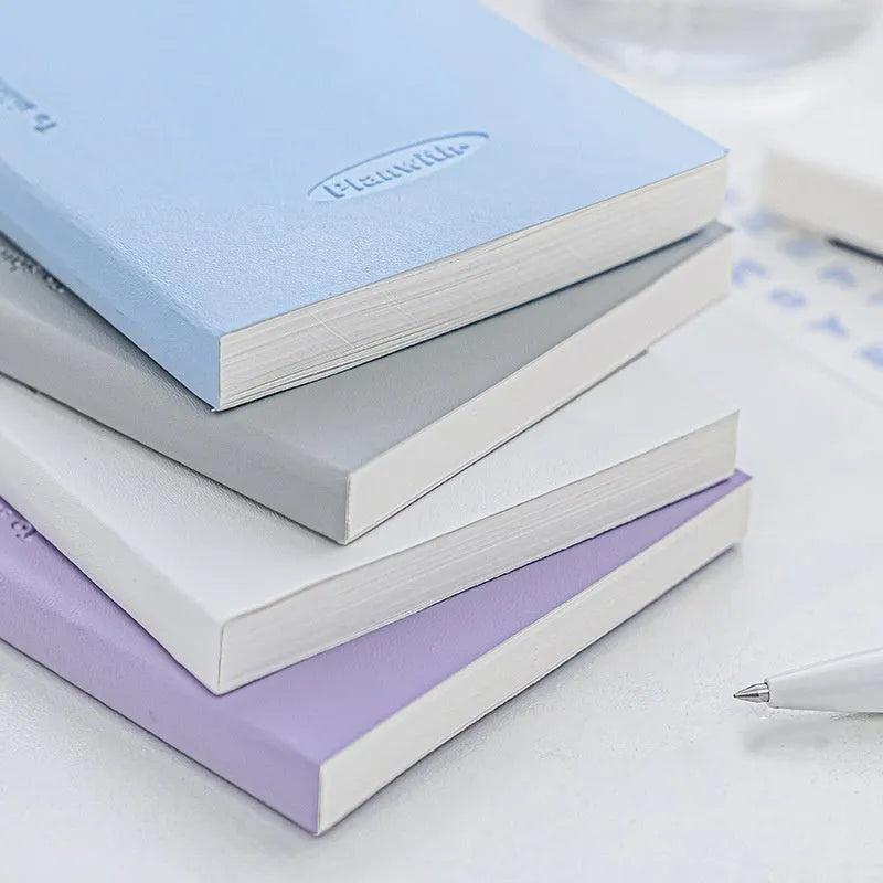 Embossed simple visual daily meter book notebook showing cover colour options.