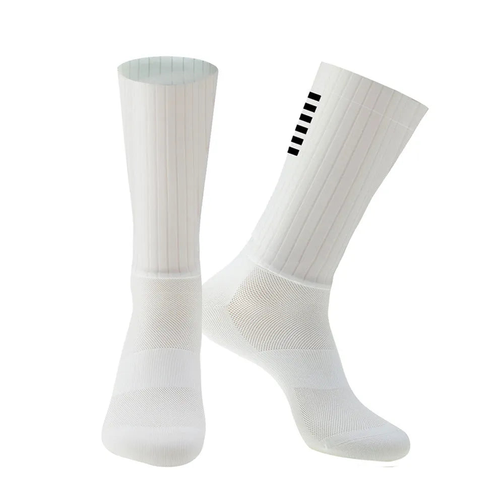 Athletic sports socks for cycling and running in six colour options