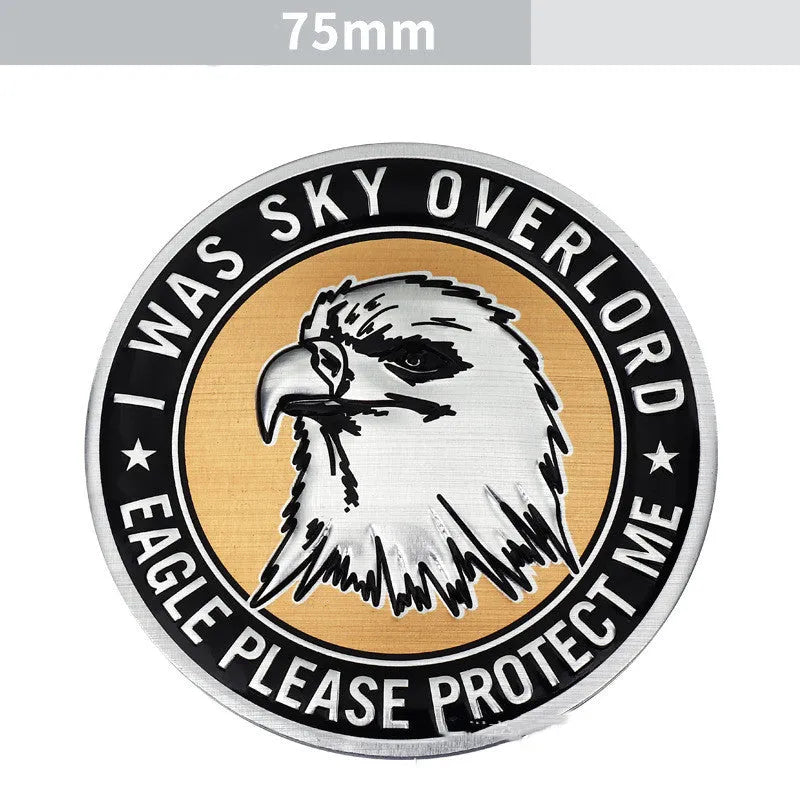 Aluminium car body sticker with animal design for vehicle personalisation