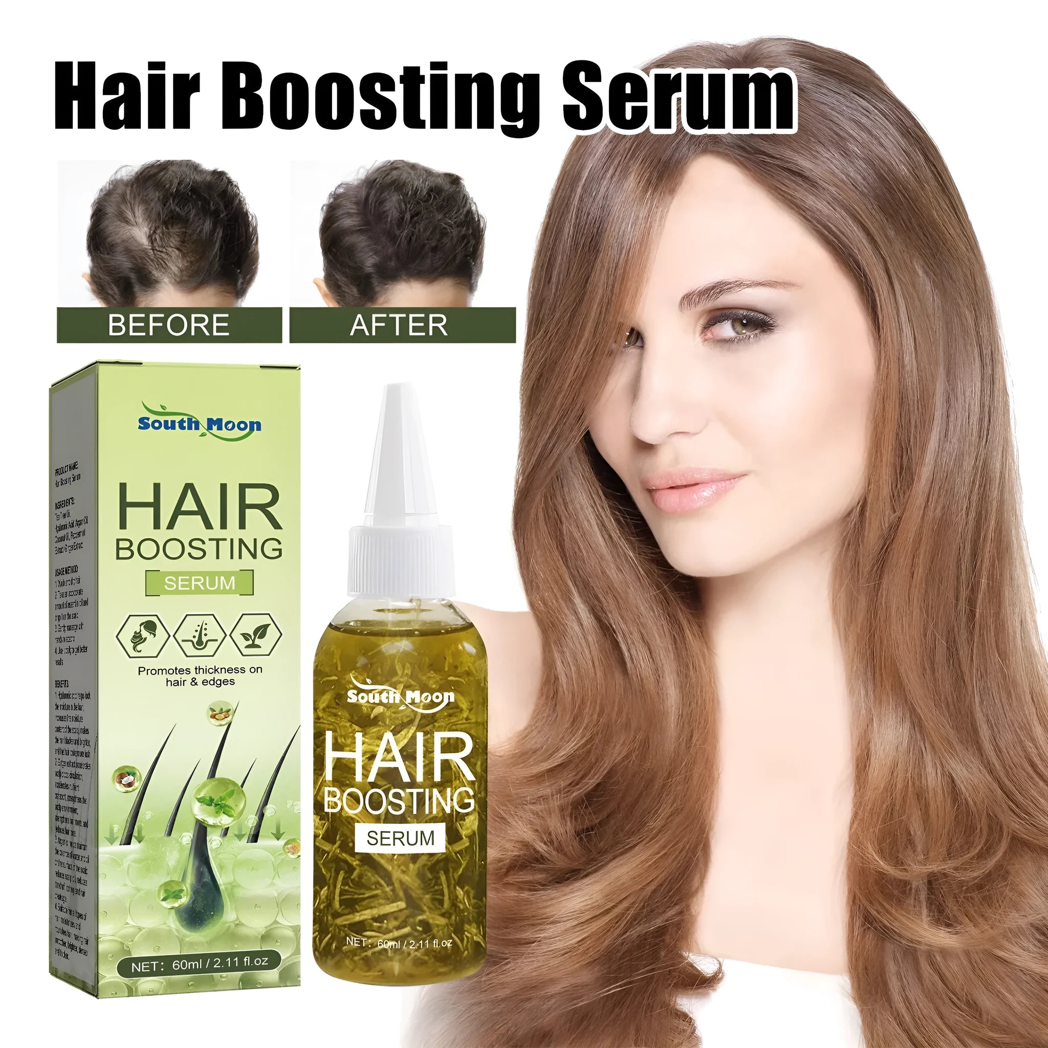 60ml hair care essential oil bottle for anti-fall repair and dry hair moisturising treatment