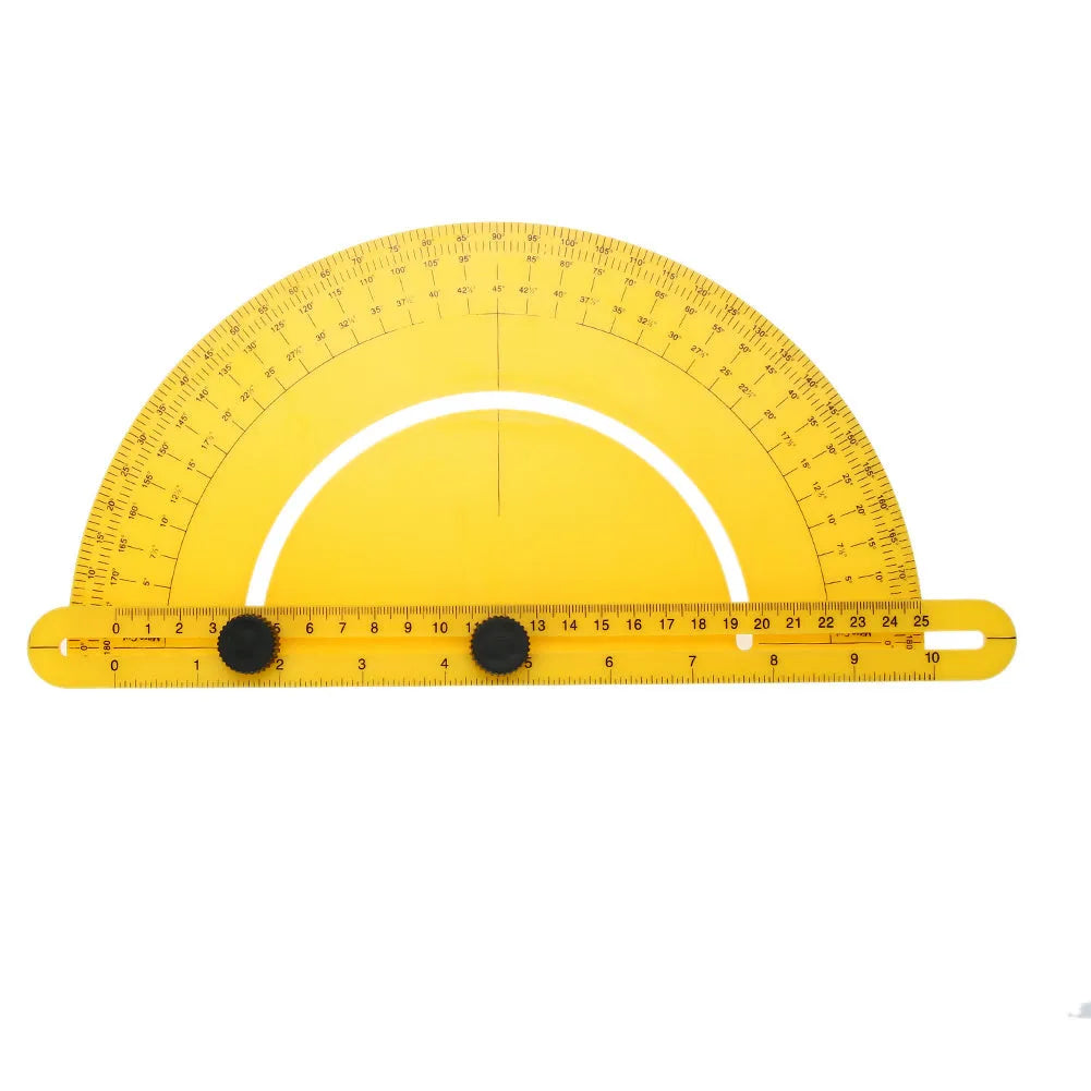 ABS plastic carpentry angle measuring tool with 180 degree scale and measuring arm