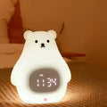 Big white bear silicone night light with remote control and timer functions