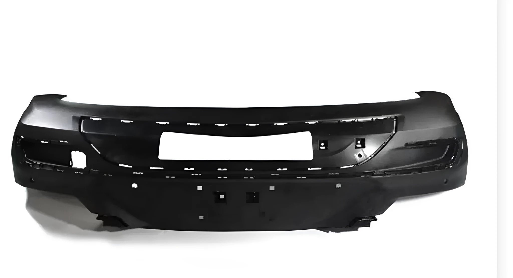 Black plastic universal fit car front bumper replacement panel