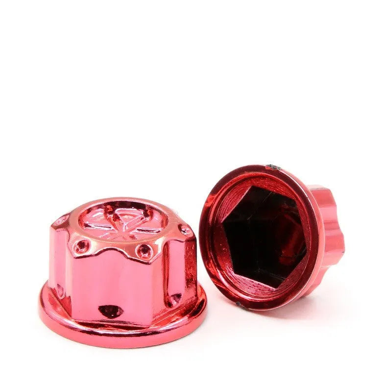 Set of 30 black ABS plastic motorcycle engine screw caps shown in a choice of eight colours.