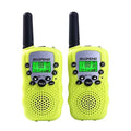 Child walkie talkie handheld radio in multiple colour options showing 22 channels
