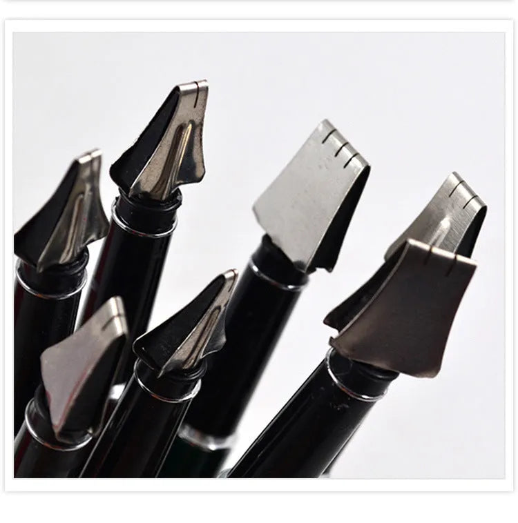 Right Point 7-piece calligraphy pen set with 2mm to 11mm stainless steel nibs in plastic metal holders
