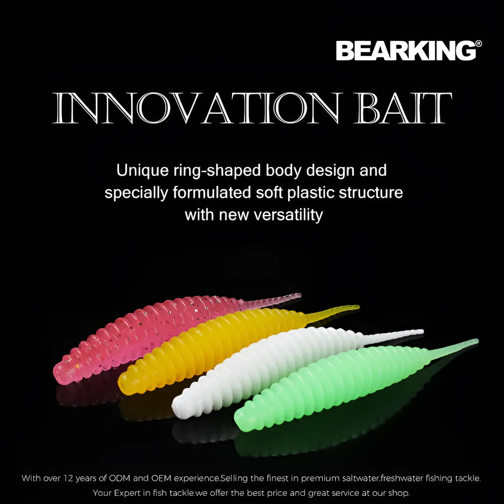 Pack of 20 micro soft lures 49mm 0.9g for freshwater fishing in assorted colours