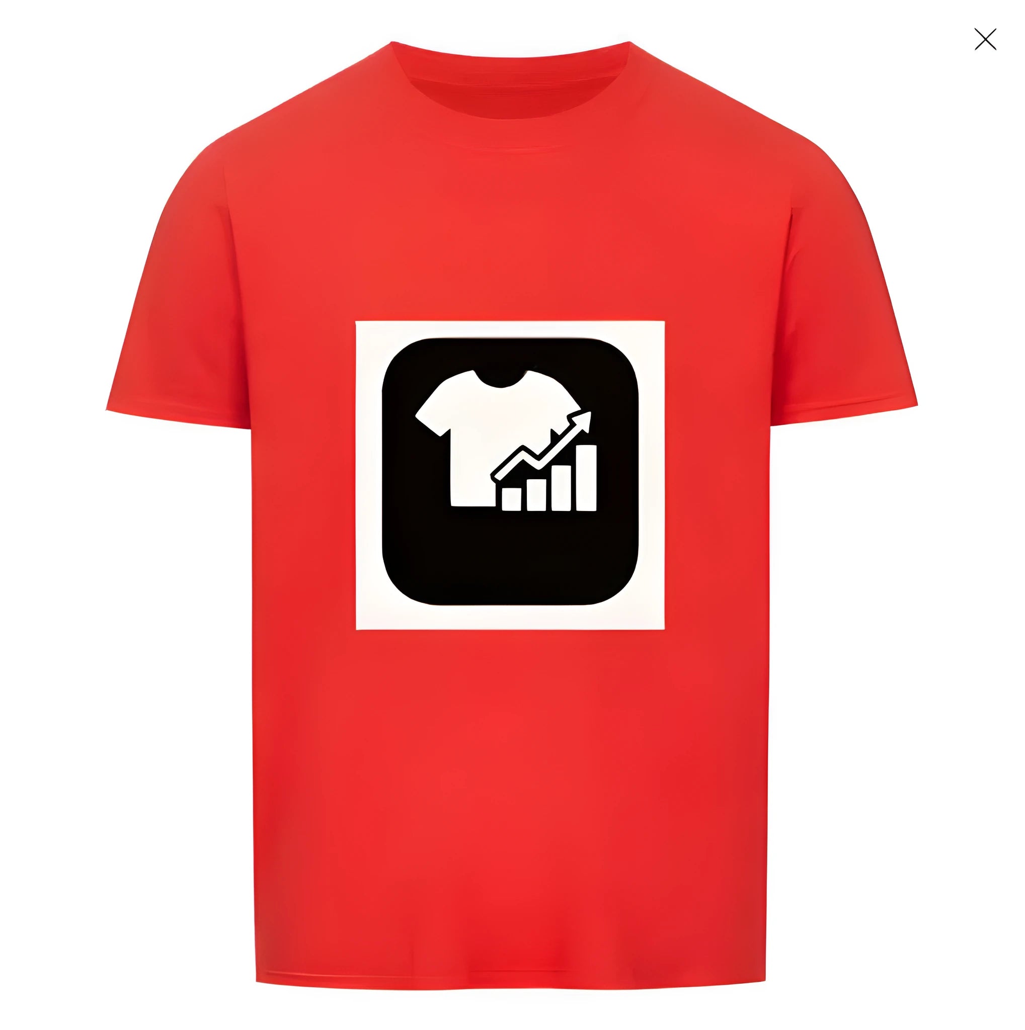 Red stripe pattern short sleeve t-shirt made from silk and linen blend fabric showing Japanese retro style