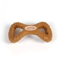 Durable rubber dog chew bone toy in Y-shape and 8-shape designs for teeth cleaning