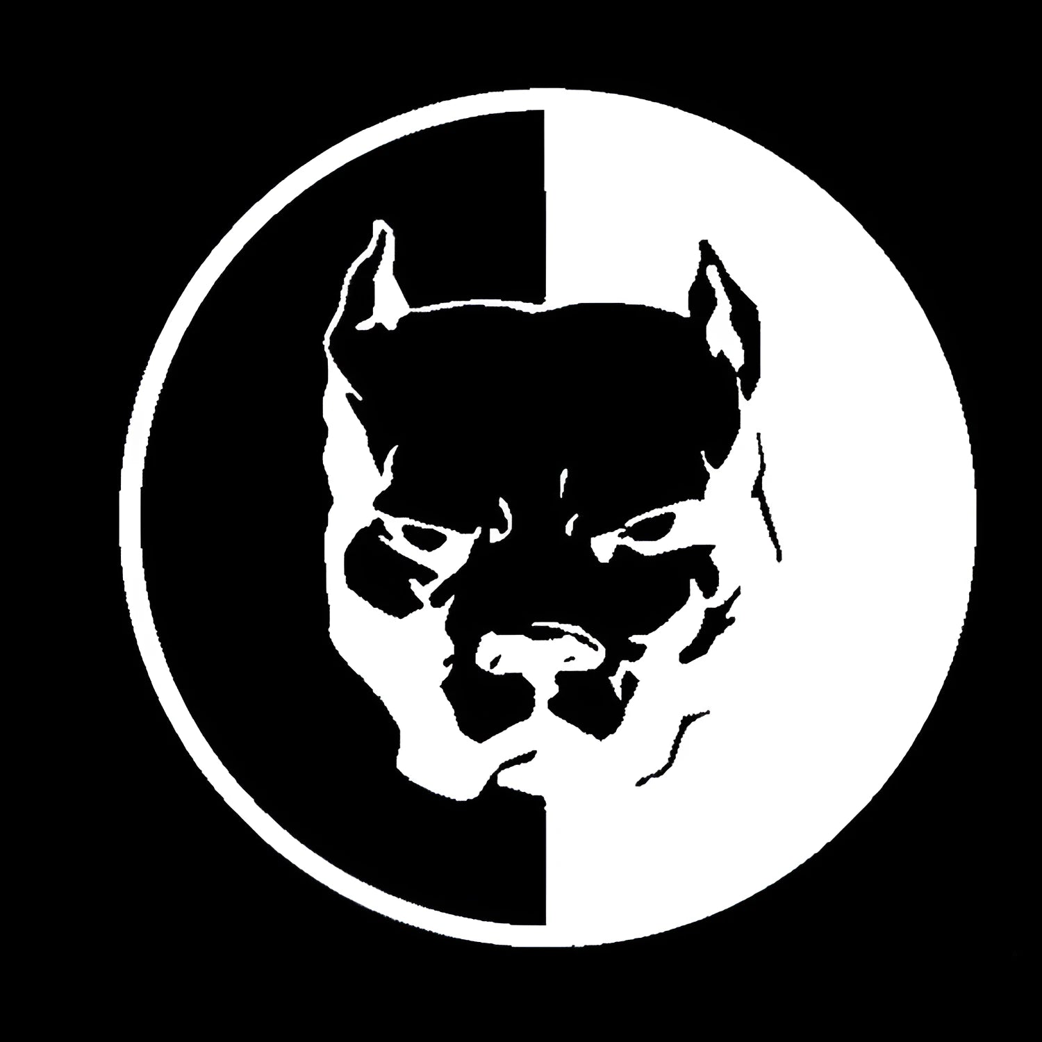 Reflective superhero bulldog car sticker measuring 12x12cm in black, white and red colours