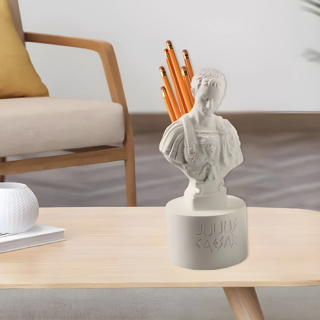 White American creative character modelling pen holder for desk organisation