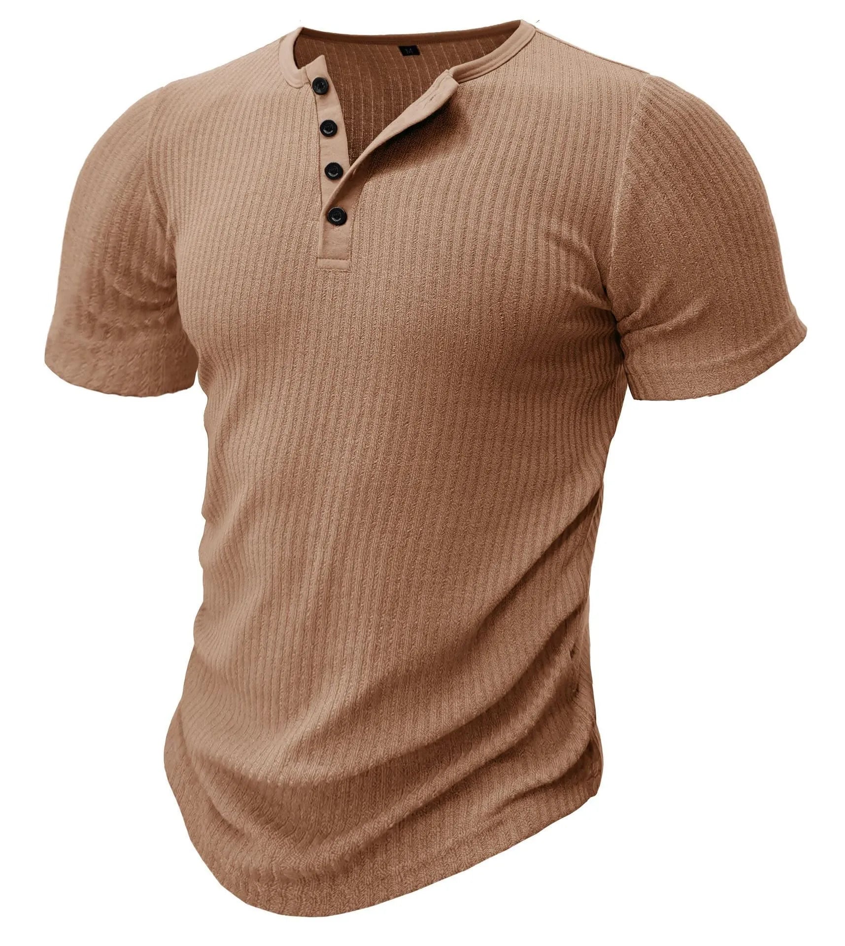 Men's slim-fitting muscle cut sports t-shirt in polyester available in five solid colours
