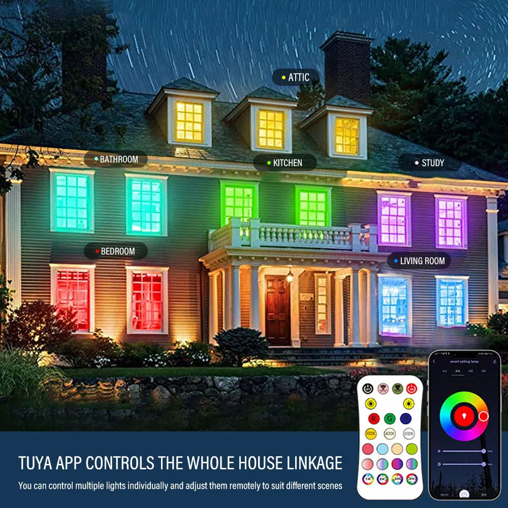 RGBCW Bluetooth ceiling light with full colour control and dimming function