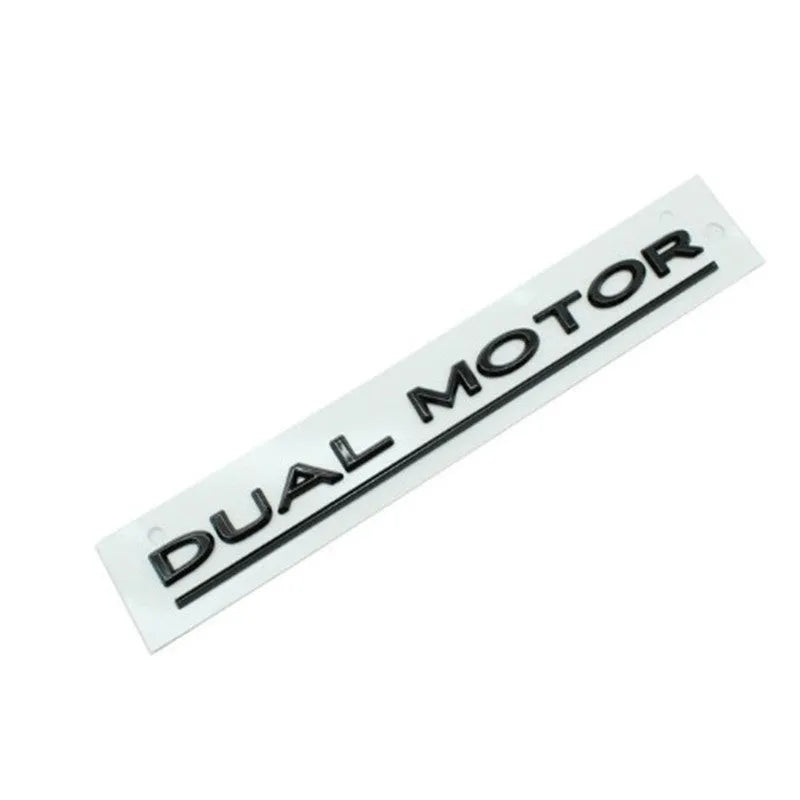 Tesla Model 3 performance bumper sticker in ABS plastic measuring 19cm by 3cm
