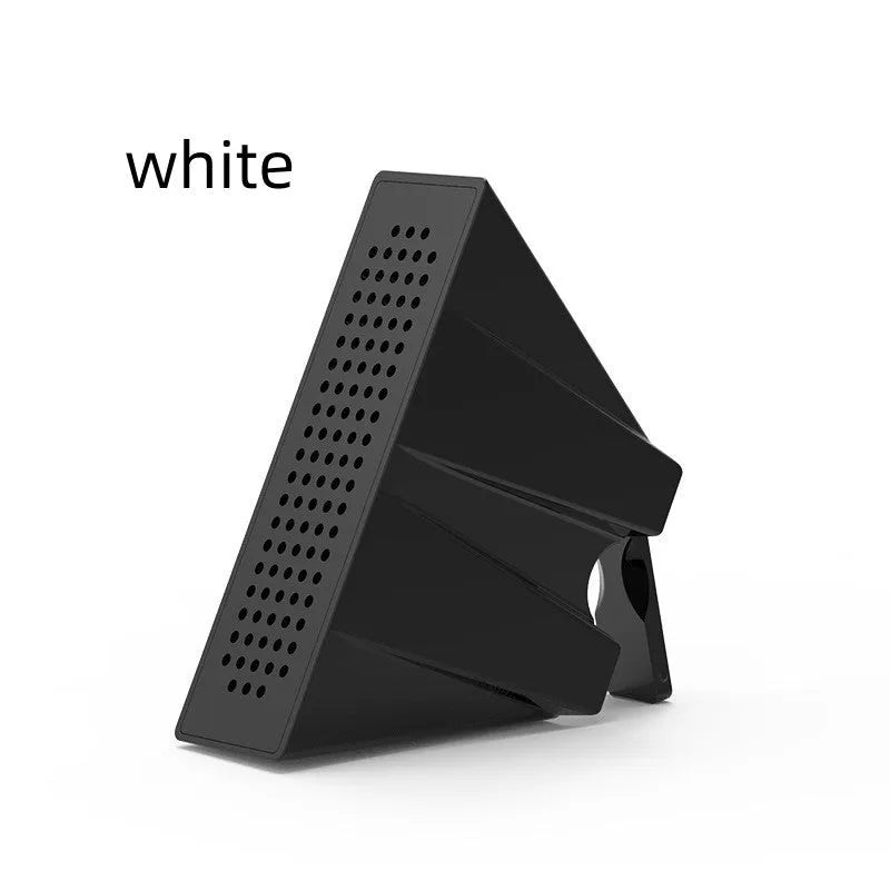 Mini desktop phone amplifier bracket for iPhones in black, blue, pink and orange colour options