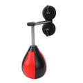 Pear-shaped inflatable boxing speed ball with venting system and suction cup mounting