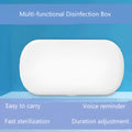 White ABS UV steriliser and wireless charging box for mobile phones and toothbrushes.