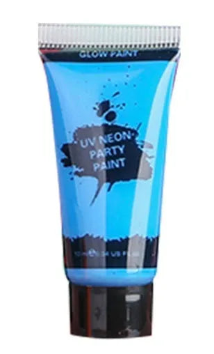 25ml plastic squeeze tube of neon green face paint and body paint with non-toxic gouache formula