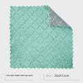 Microfiber kitchen cleaning cloth for pots and bowls in silver wire or composite construction