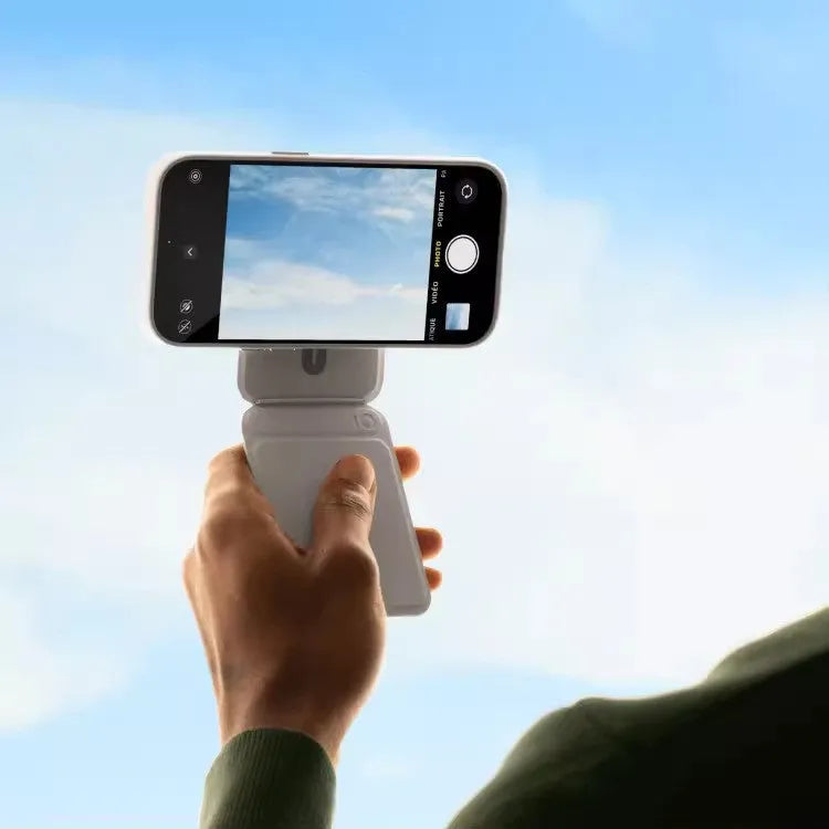 Magnetic mobile phone holder case with stand in black, blue, green, or grey colours showing dimensions