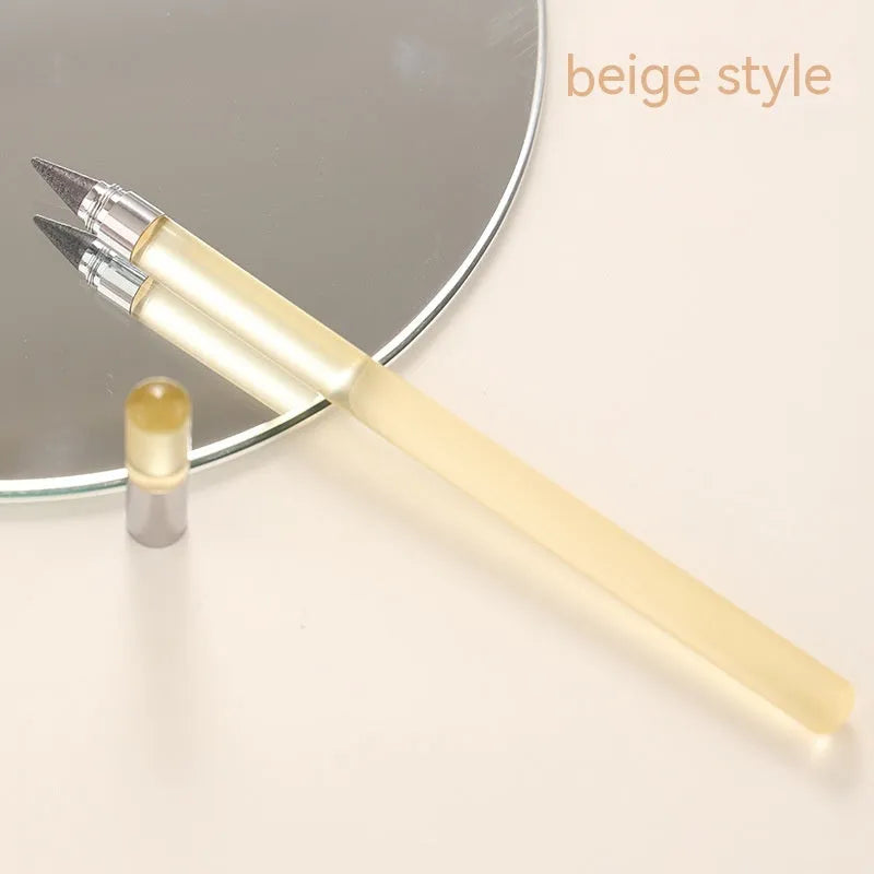 Transparent acrylic mechanical pencil with alloy tip and plastic shell