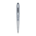 Black and silver lossless recording pen with OLED display screen on a zinc alloy pen-shaped body.