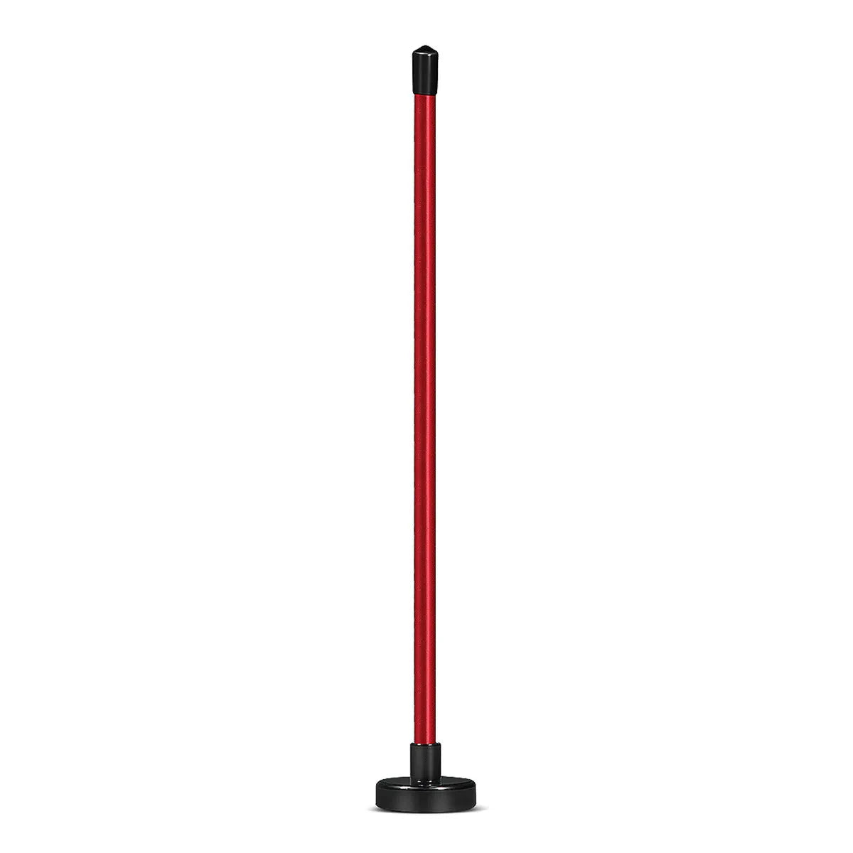 Blue aluminium alloy golf swing trainer with magnetic baseball bar for alignment.